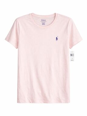 Polo Ralph Lauren Pink T Shirt Womens Crewneck Logo Tee NWT Size LARGE